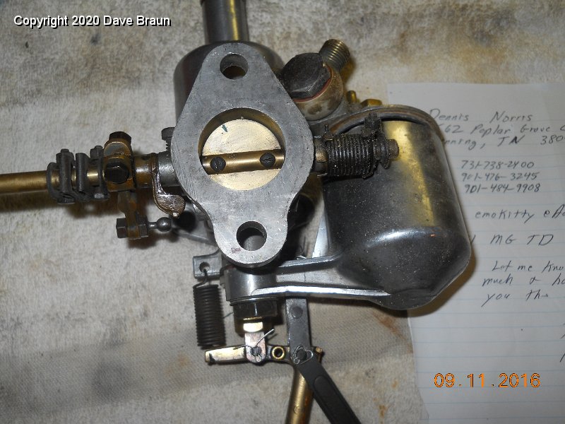 SU Carburetor Restorations/MG TD H2 1609/Disassembly/DSCN0003